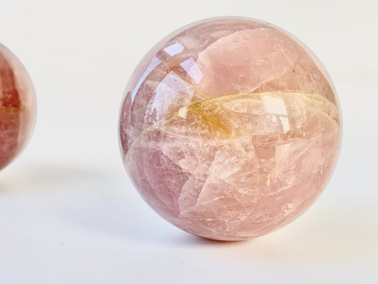 Rose Quartz Sphere, 73 mm