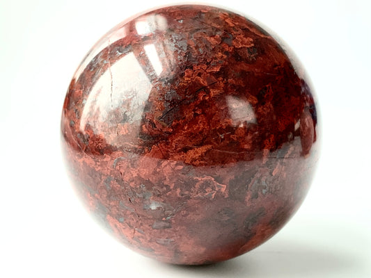 Red Chicken Blood Stone Sphere, ~66mm