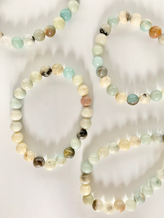 Caribbean Calcite Round Bead Bracelet