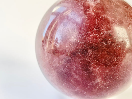 Strawberry Quartz Sphere, 90mm