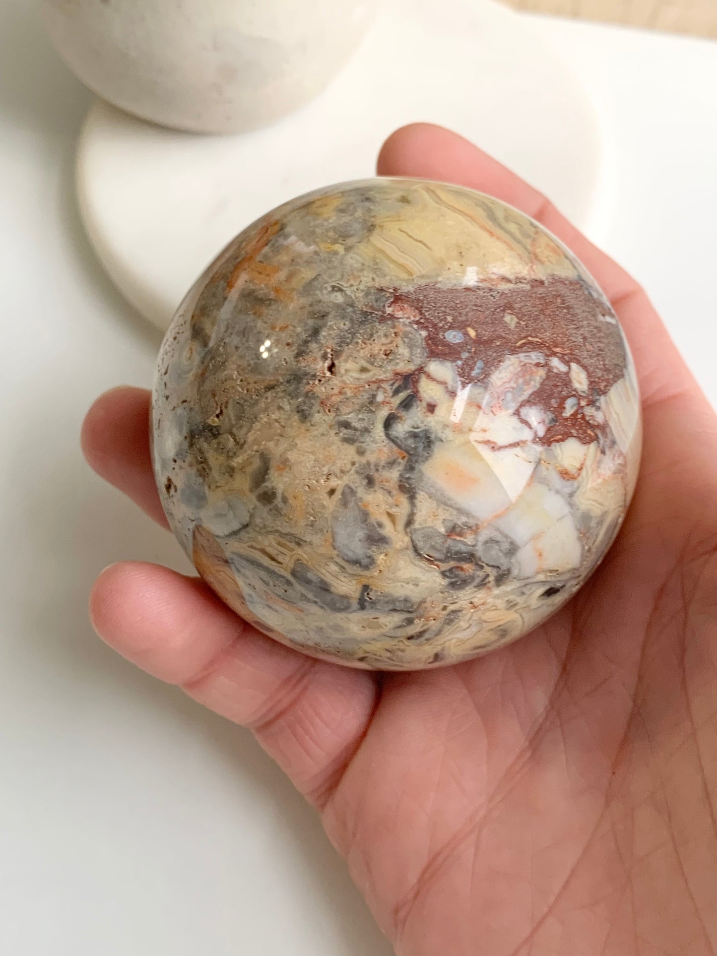 Crazy Lace Agate Sphere, 63mm