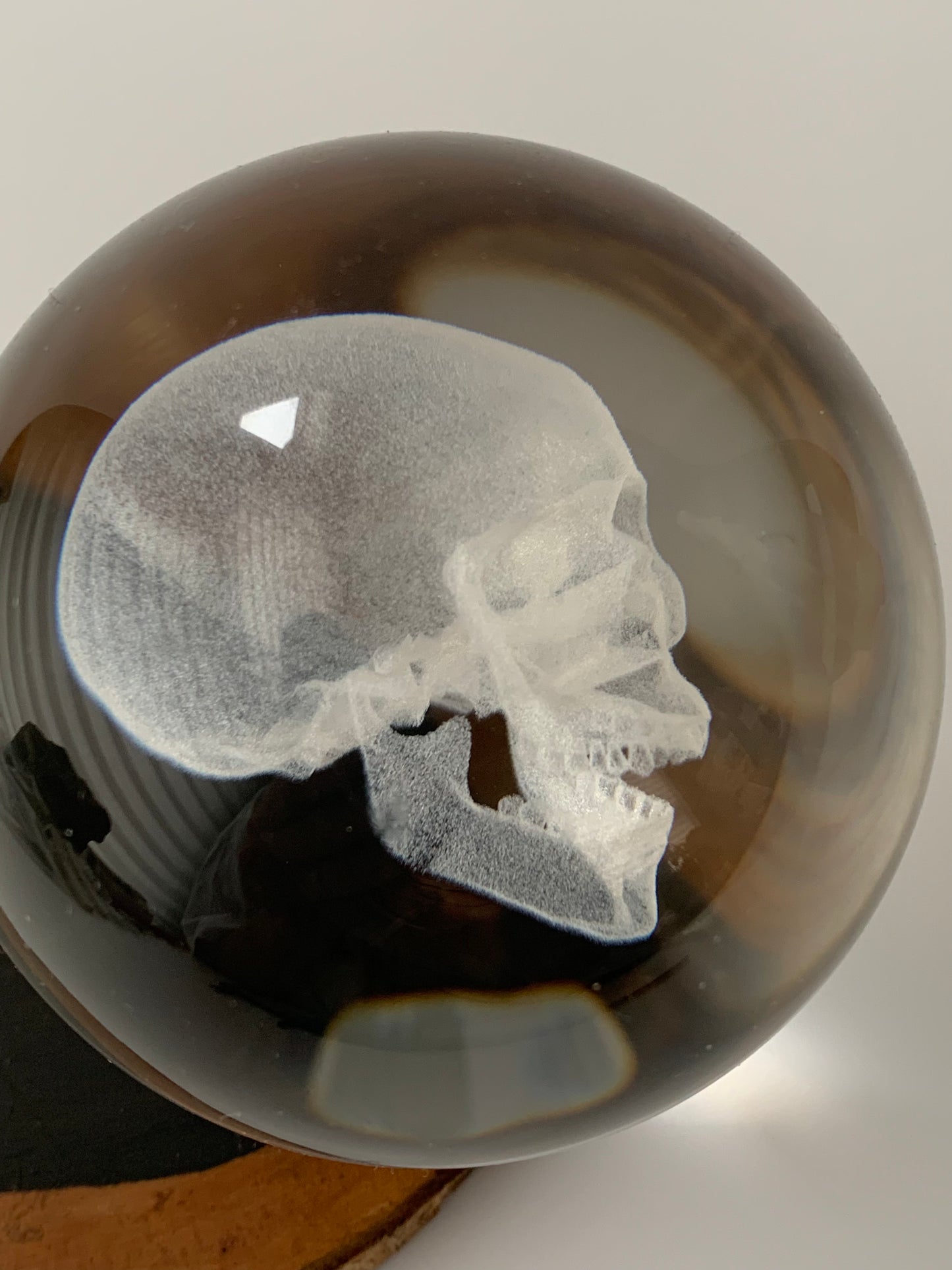 Skull Smelted Quartz Sphere