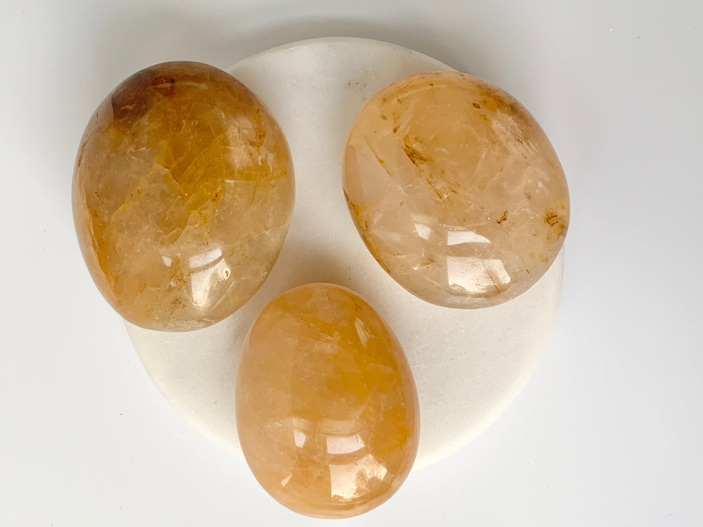 Golden Healer Quartz Palm stone, medium