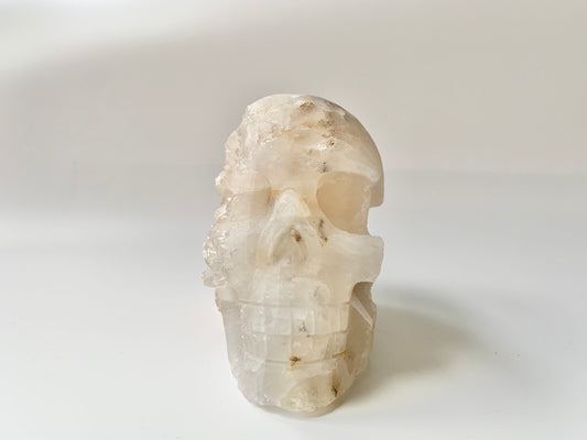 Quartz side Cluster Skull, front side chunk gone large