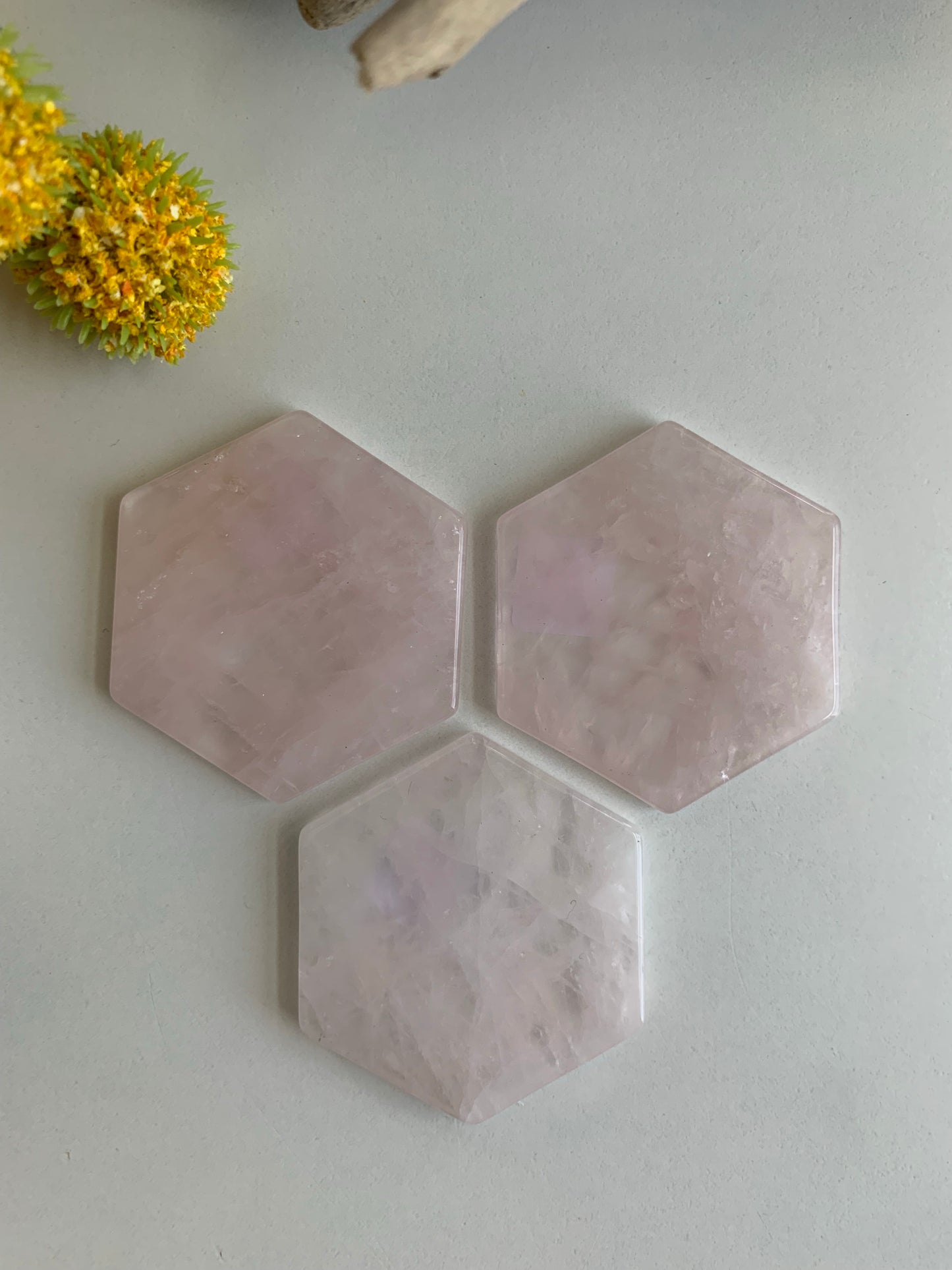 Rose Quartz Hexagons