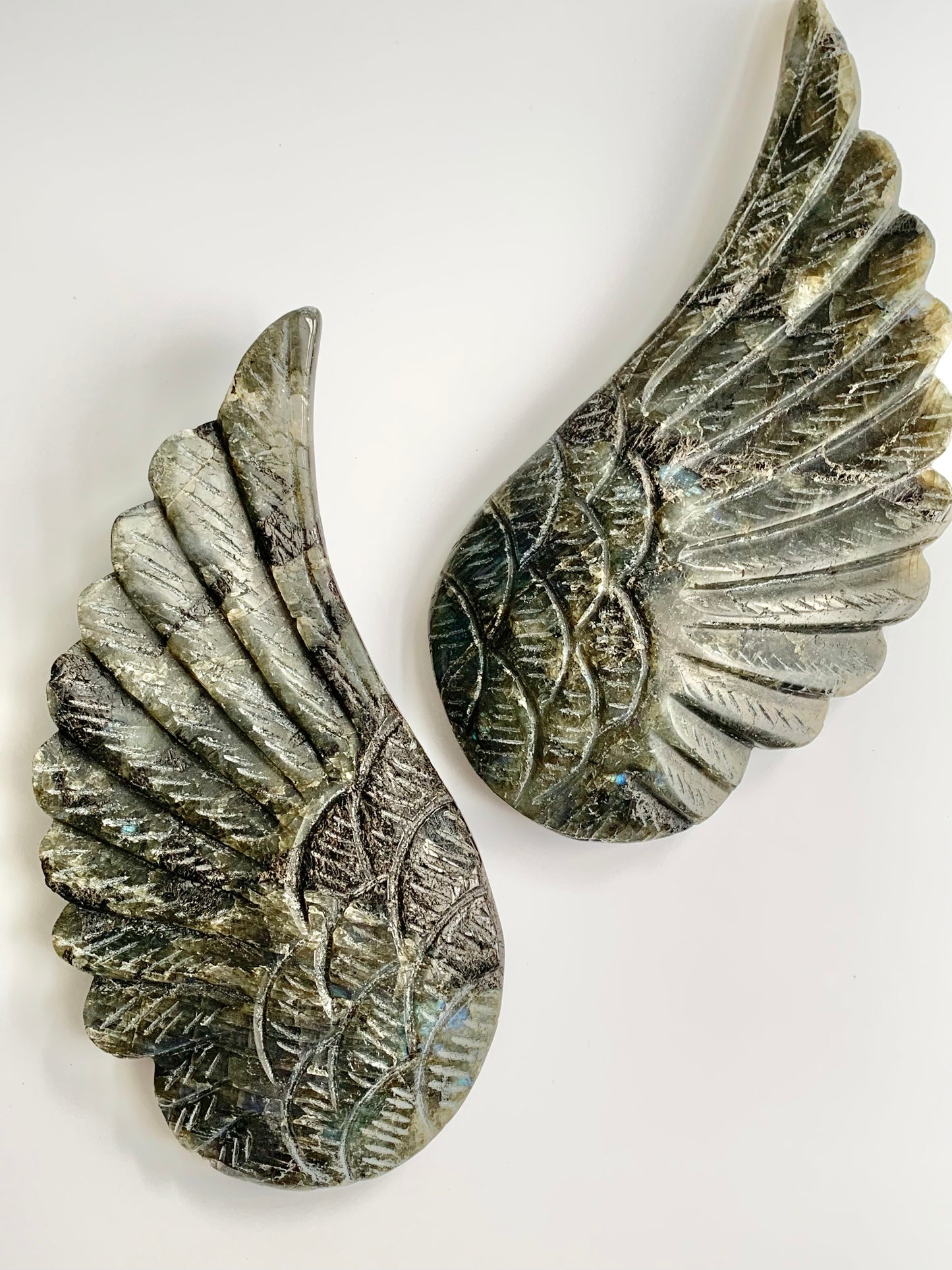Labradorite Wing Set with Stand