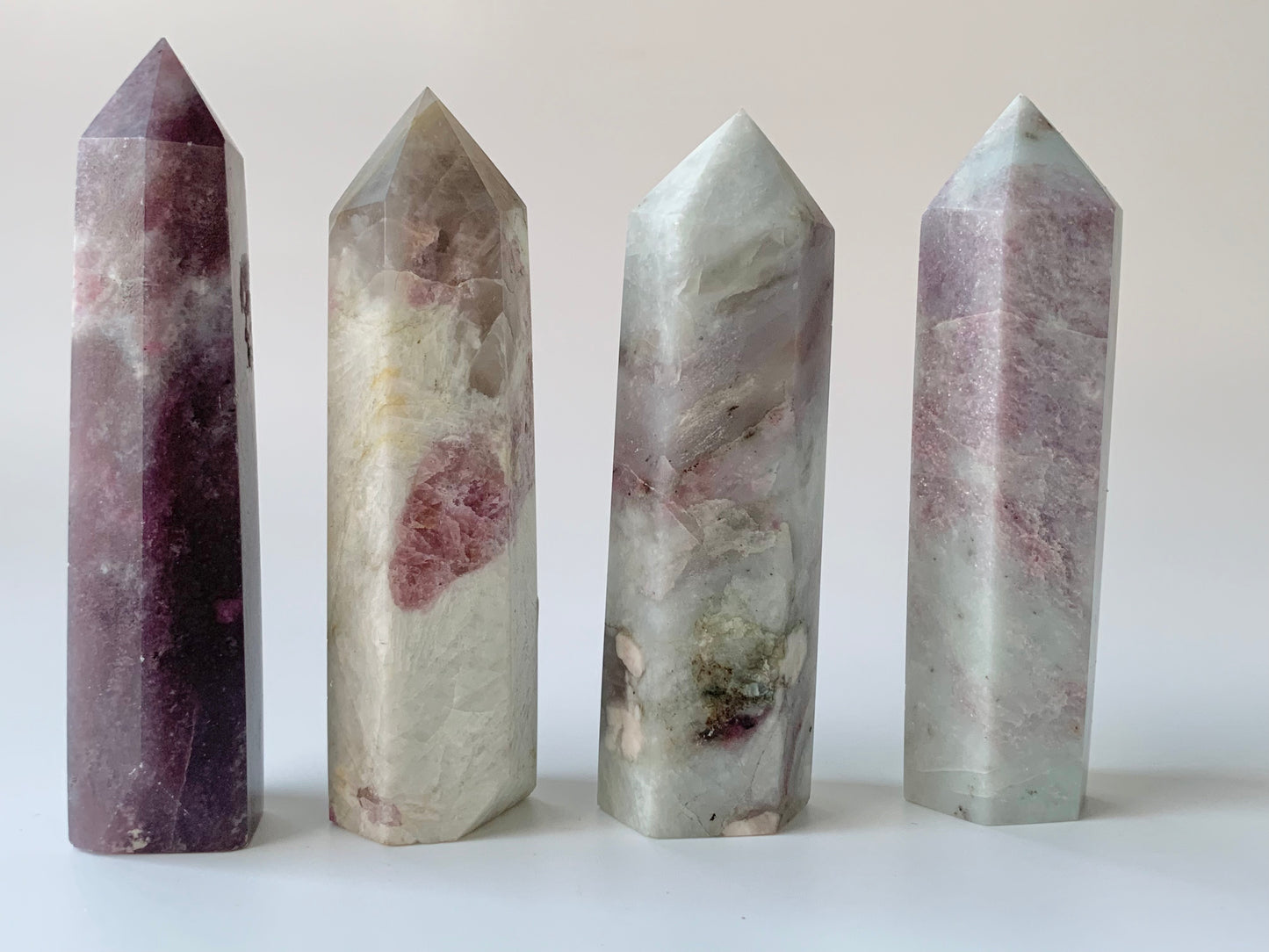 Pink Tourmaline and Lepidolite Towers, $12