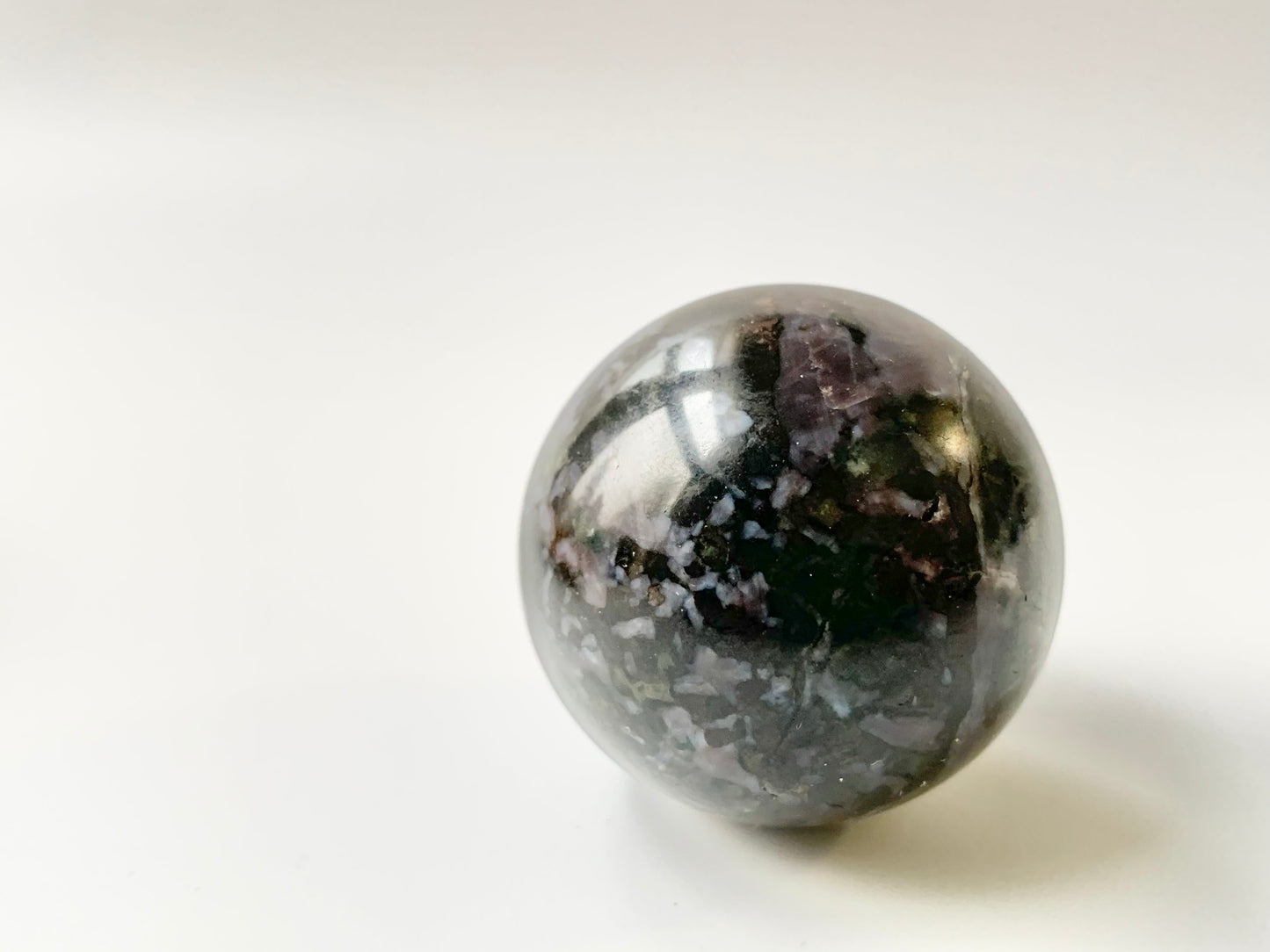 Indigo gabbro sphere, small