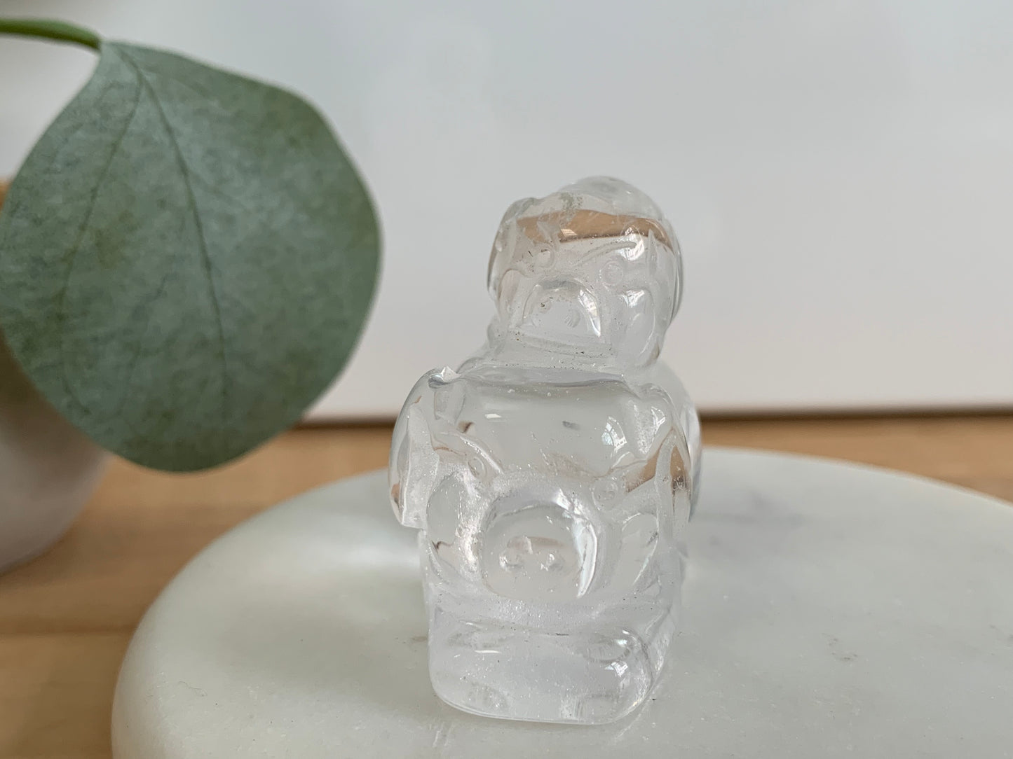 Clear Quartz Pig with Baby Pig