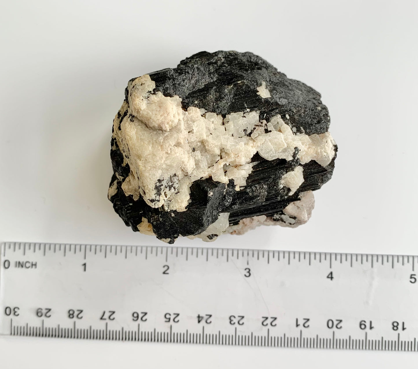 Black Tourmaline with quartz