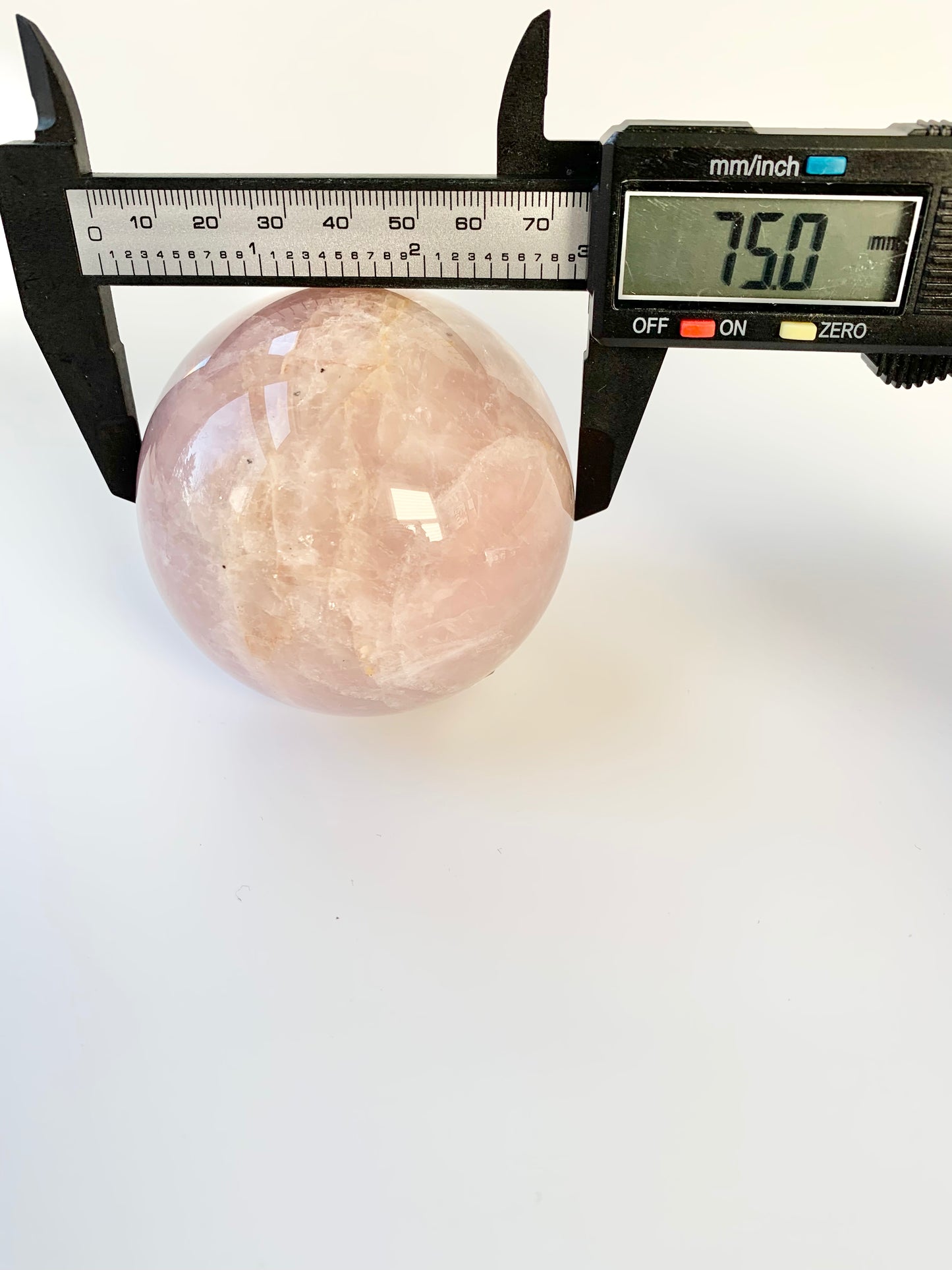 Rose Quartz Sphere, 75-77 mm