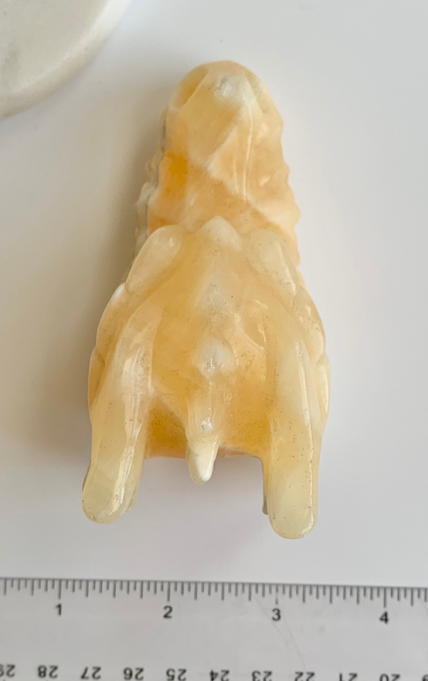 Yellow Calcite Dragon Skull