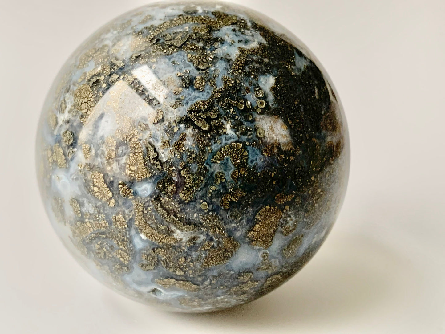 Pyrite Agate Sphere