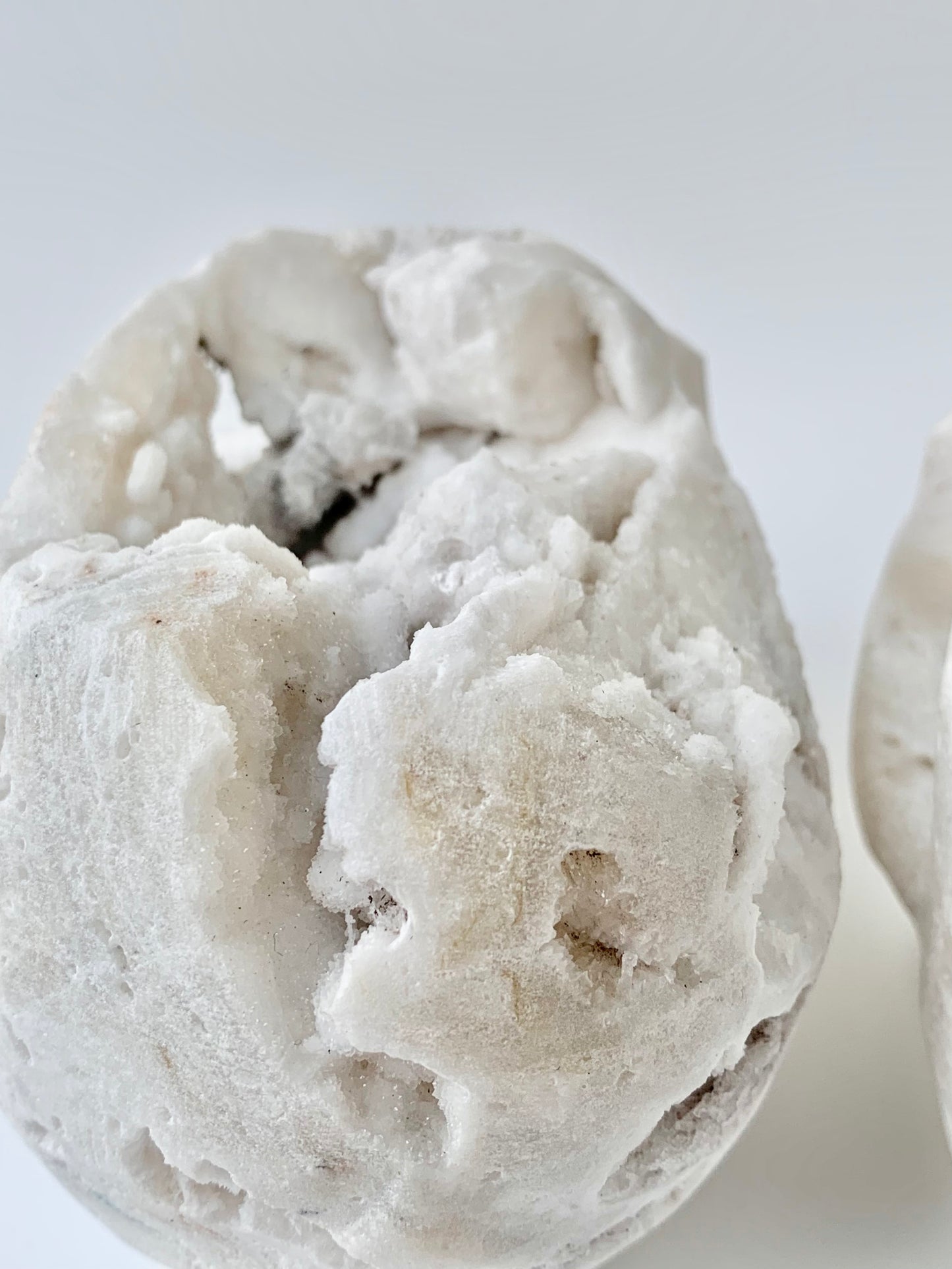 White Sphalerite Skull Carving, 19-23oz