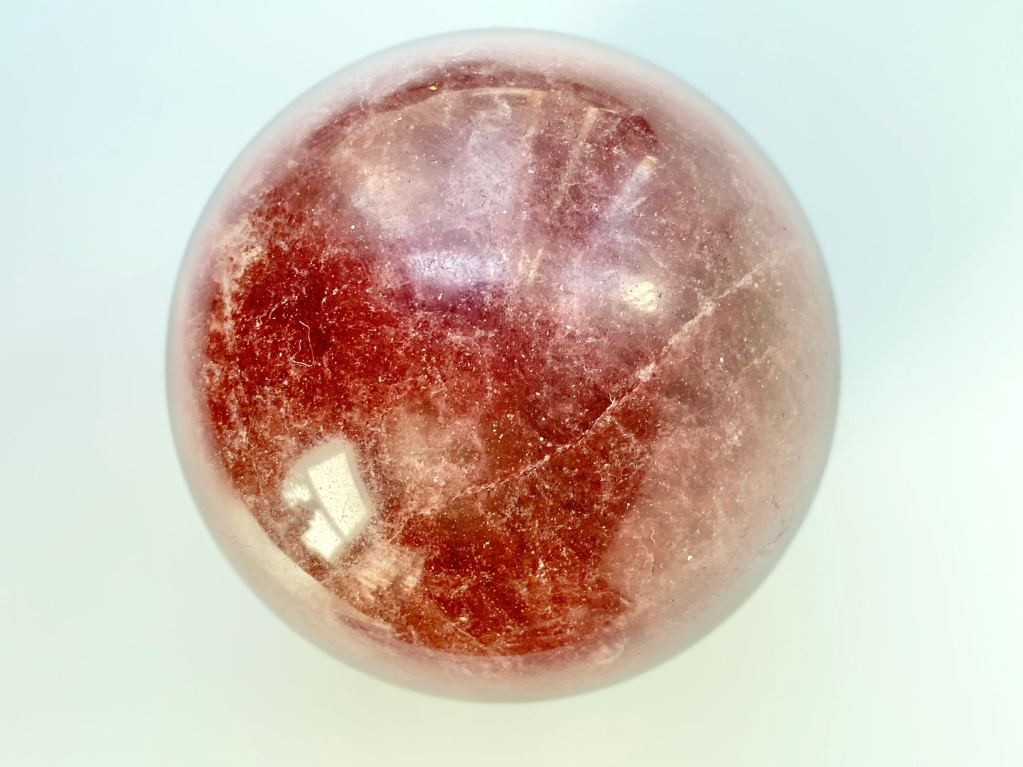 Strawberry Quartz Sphere, 90mm