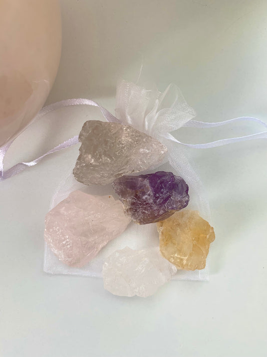 Raw Quartz Stone Mix Grab Bag