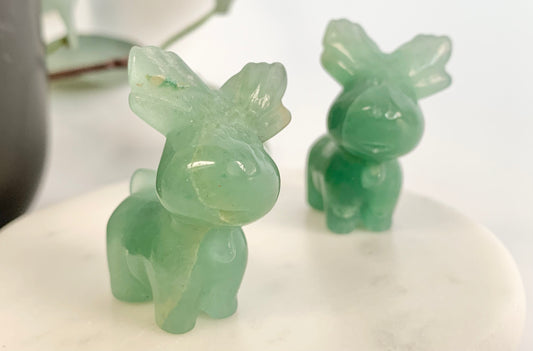 Moose/Reindeer, Green Aventurine