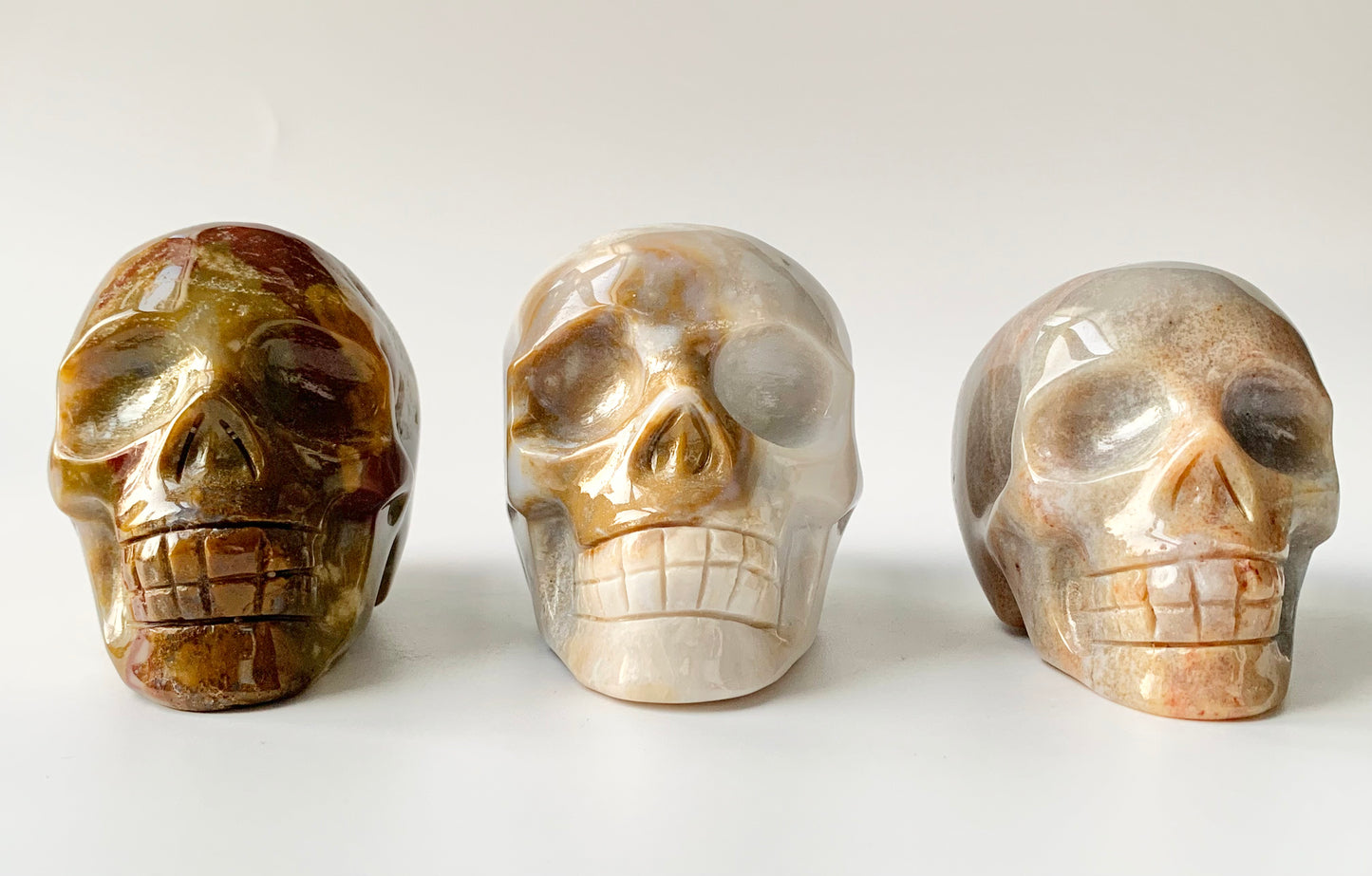 Ocean Jasper Skull Carving, High Quality, $51