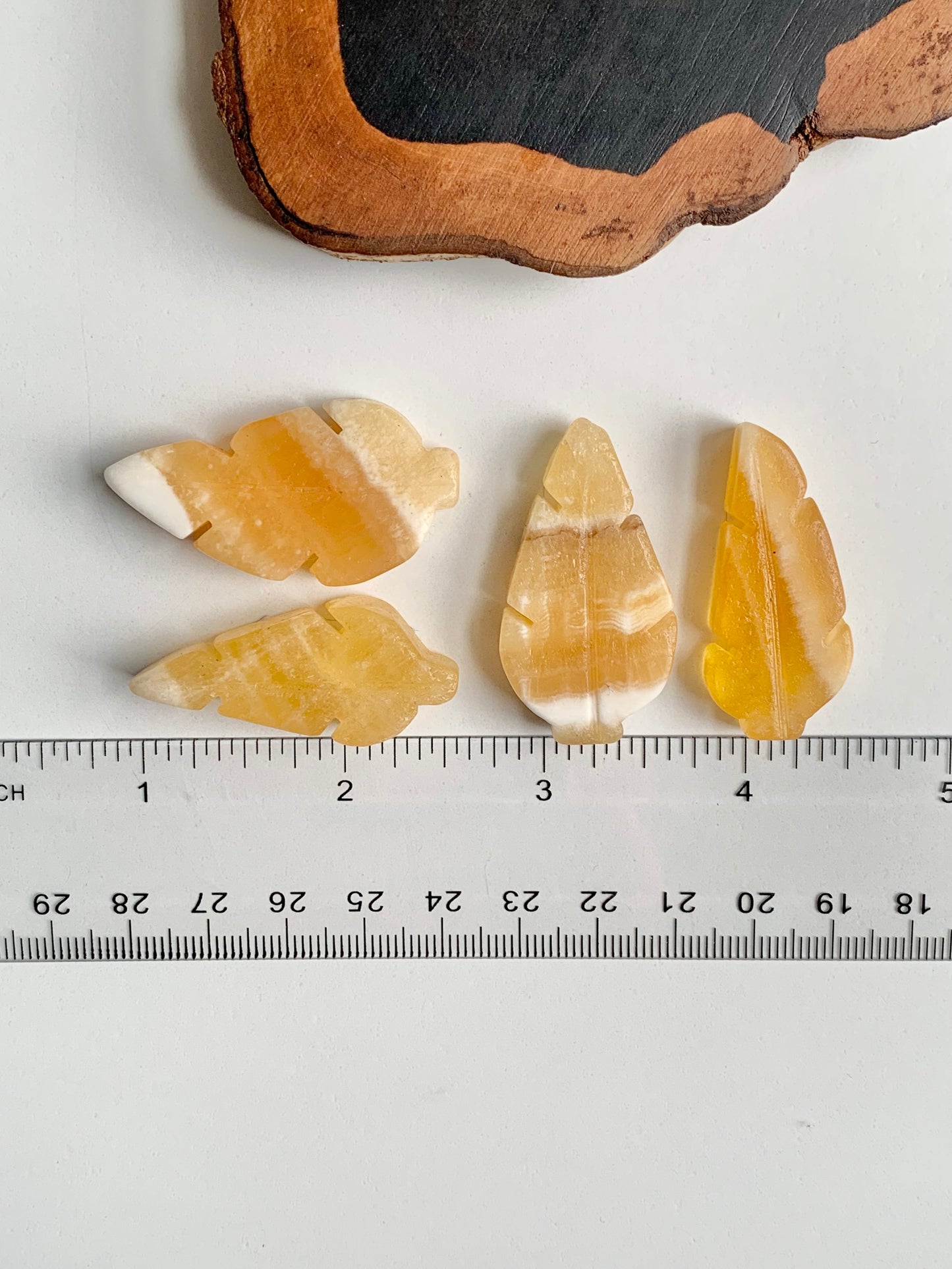 Yellow calcite leaf, small