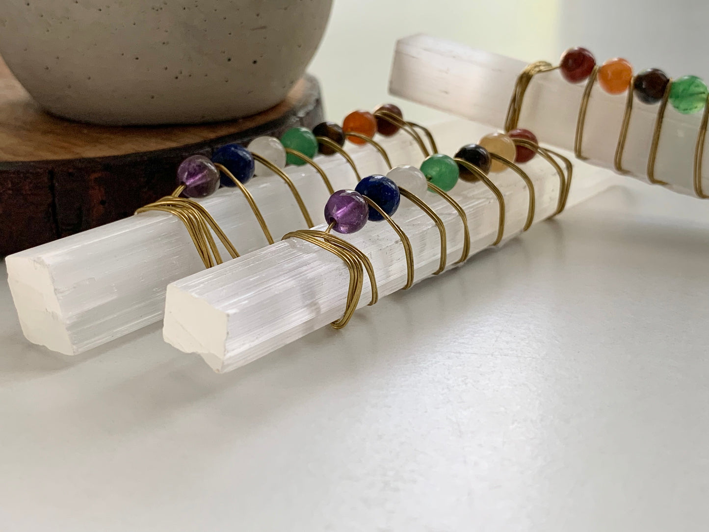 Chakra Satin Spar Stick, clearing stick