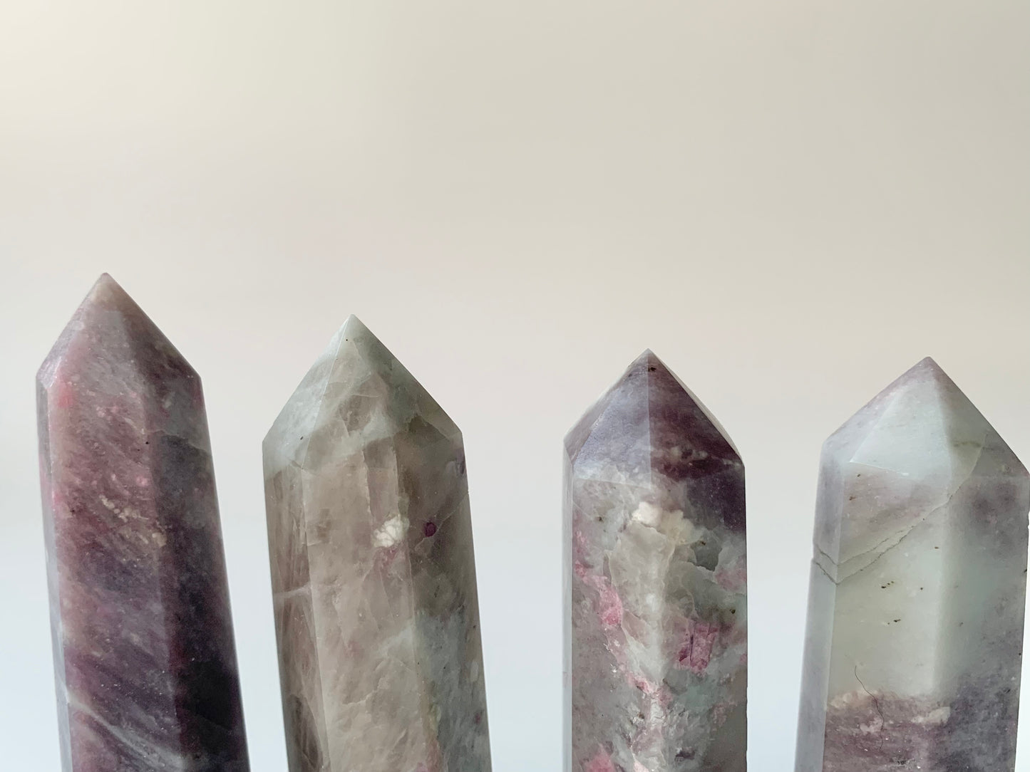 Pink Tourmaline and Lepidolite Towers, $14