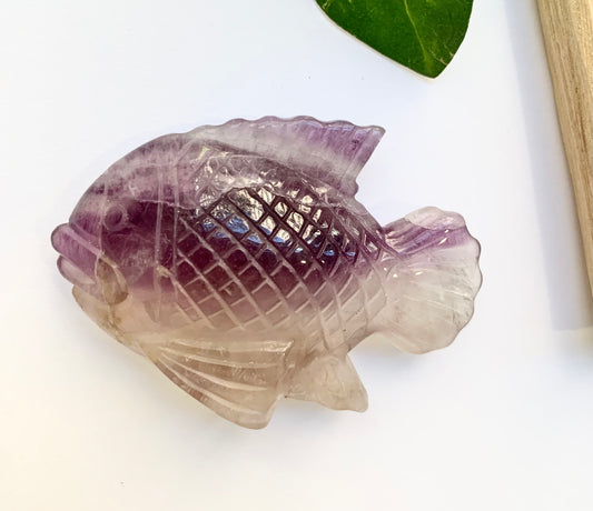 Fluorite Fish Carving