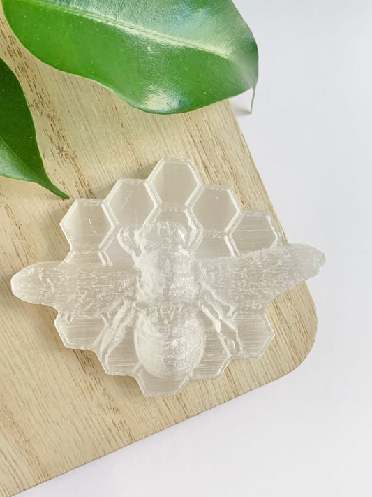 Satin Spar Bee with Honeycomb