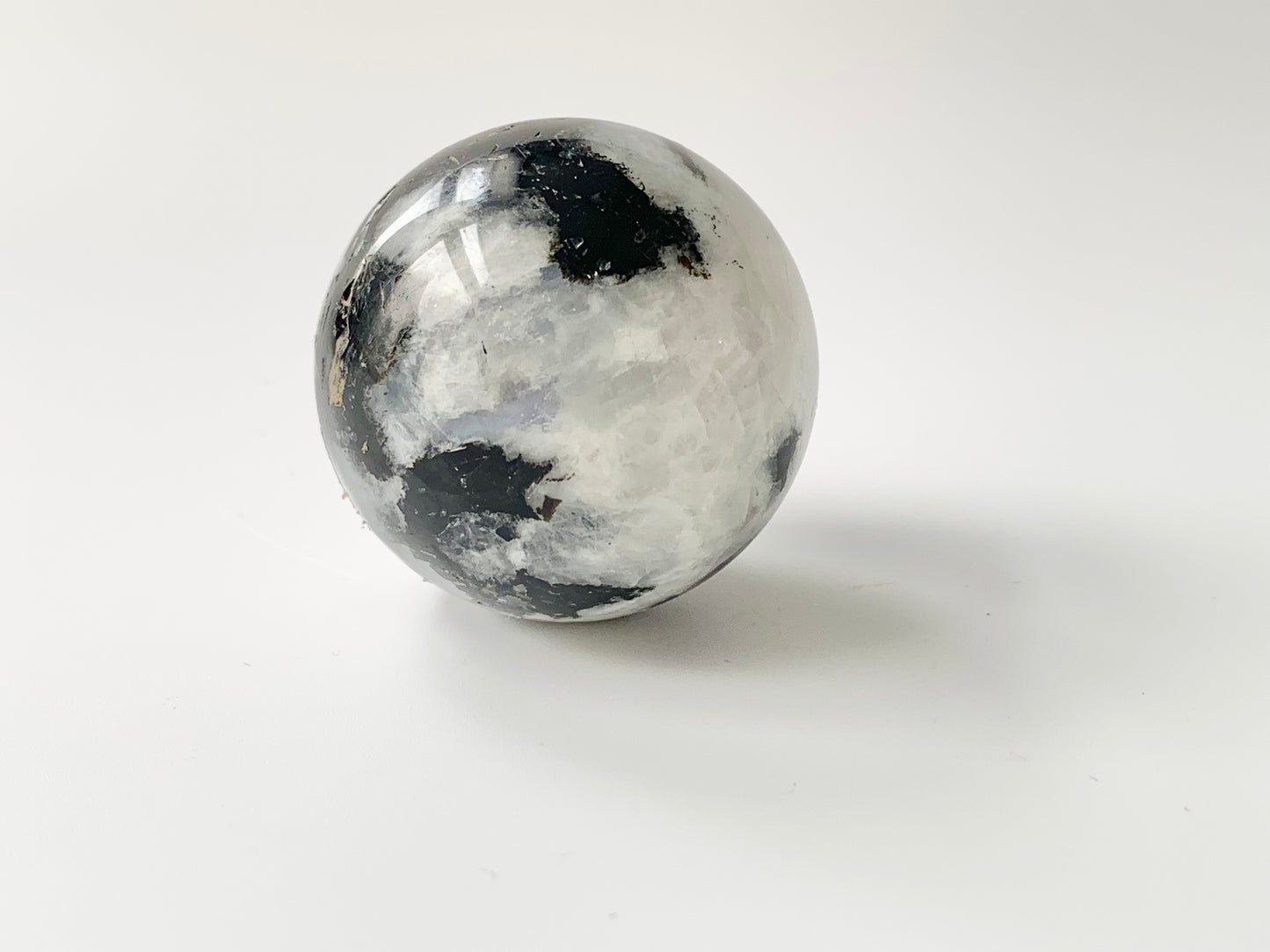 Rainbow Moonstone Sphere, 36-37mm