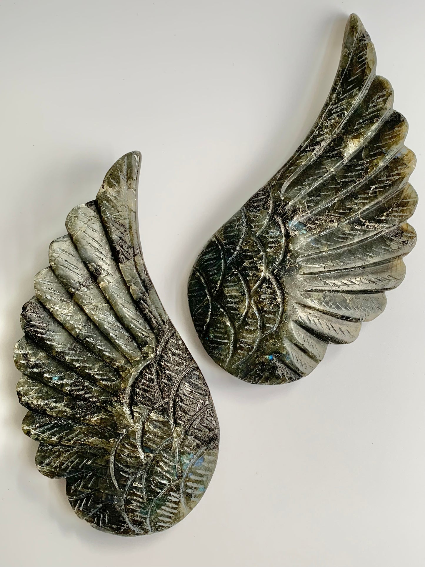 Labradorite Wing Set with Stand