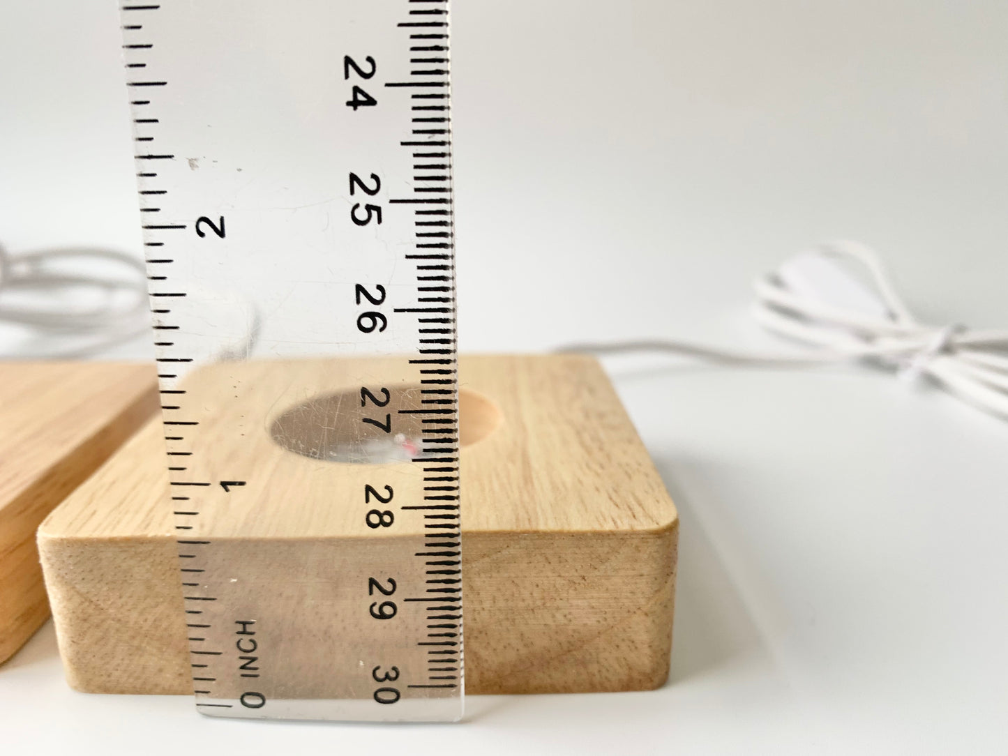 Color Changing Square Wood LED Light Base, ~2.75"