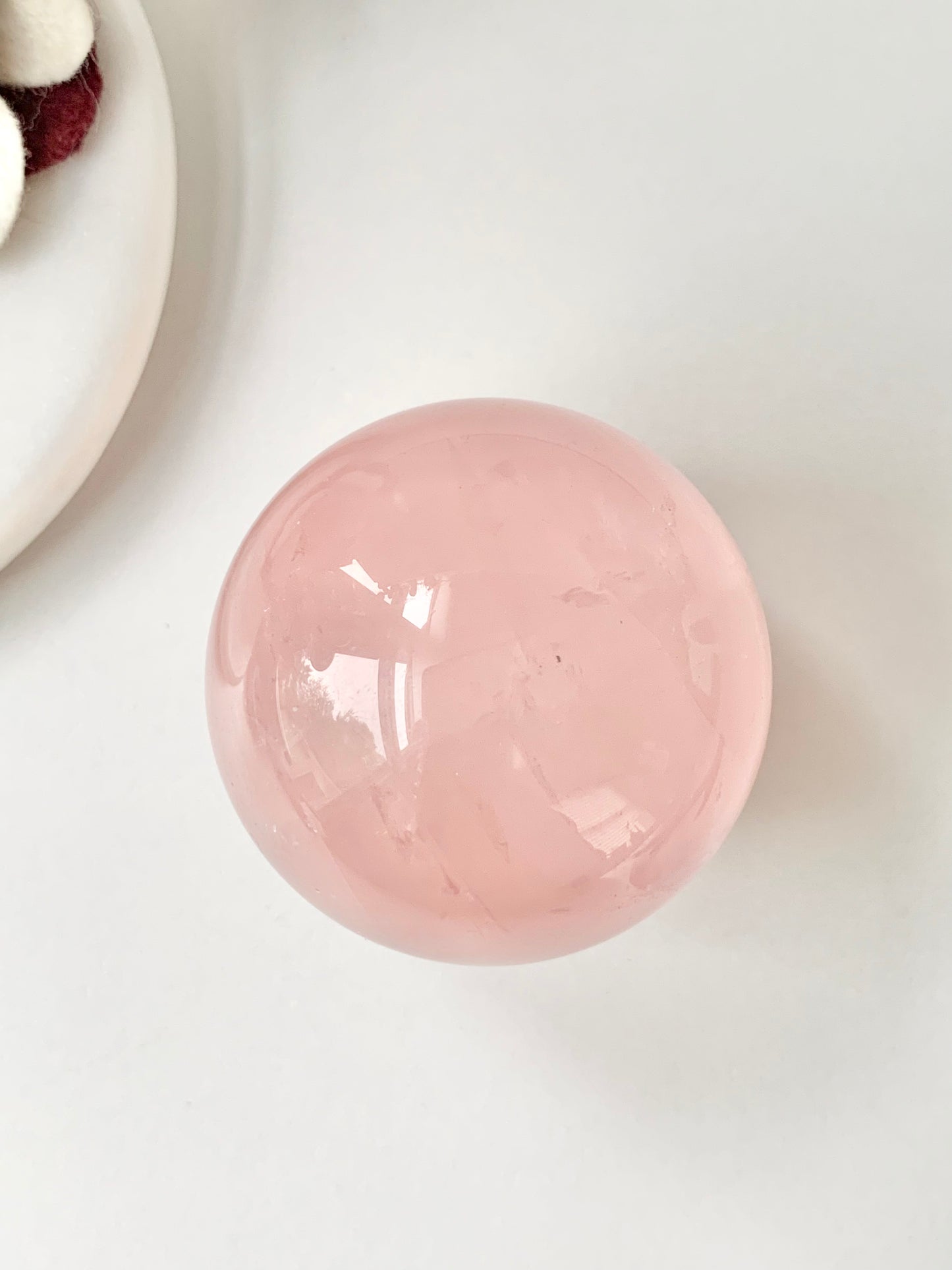Rose Quartz Sphere, 49mm