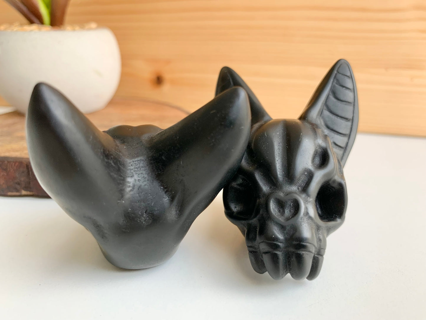 Bat Skull Carving