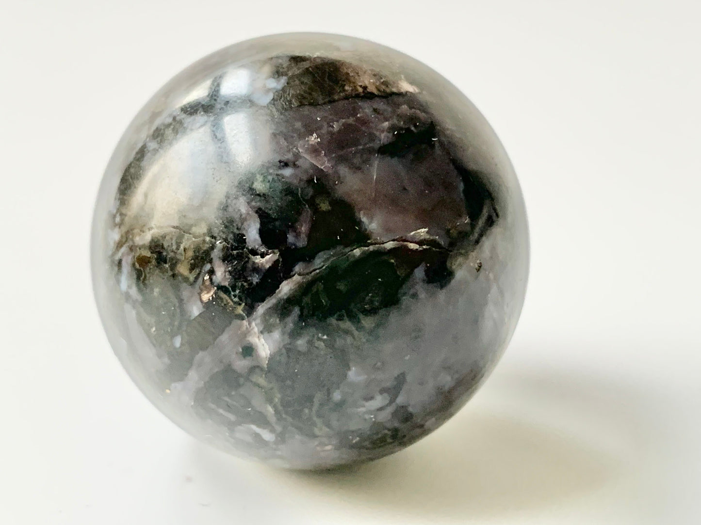 Indigo gabbro sphere, small