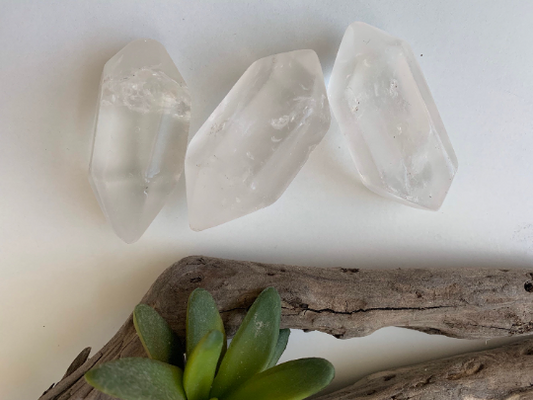 Polished Double Terminated Quartz crystal points