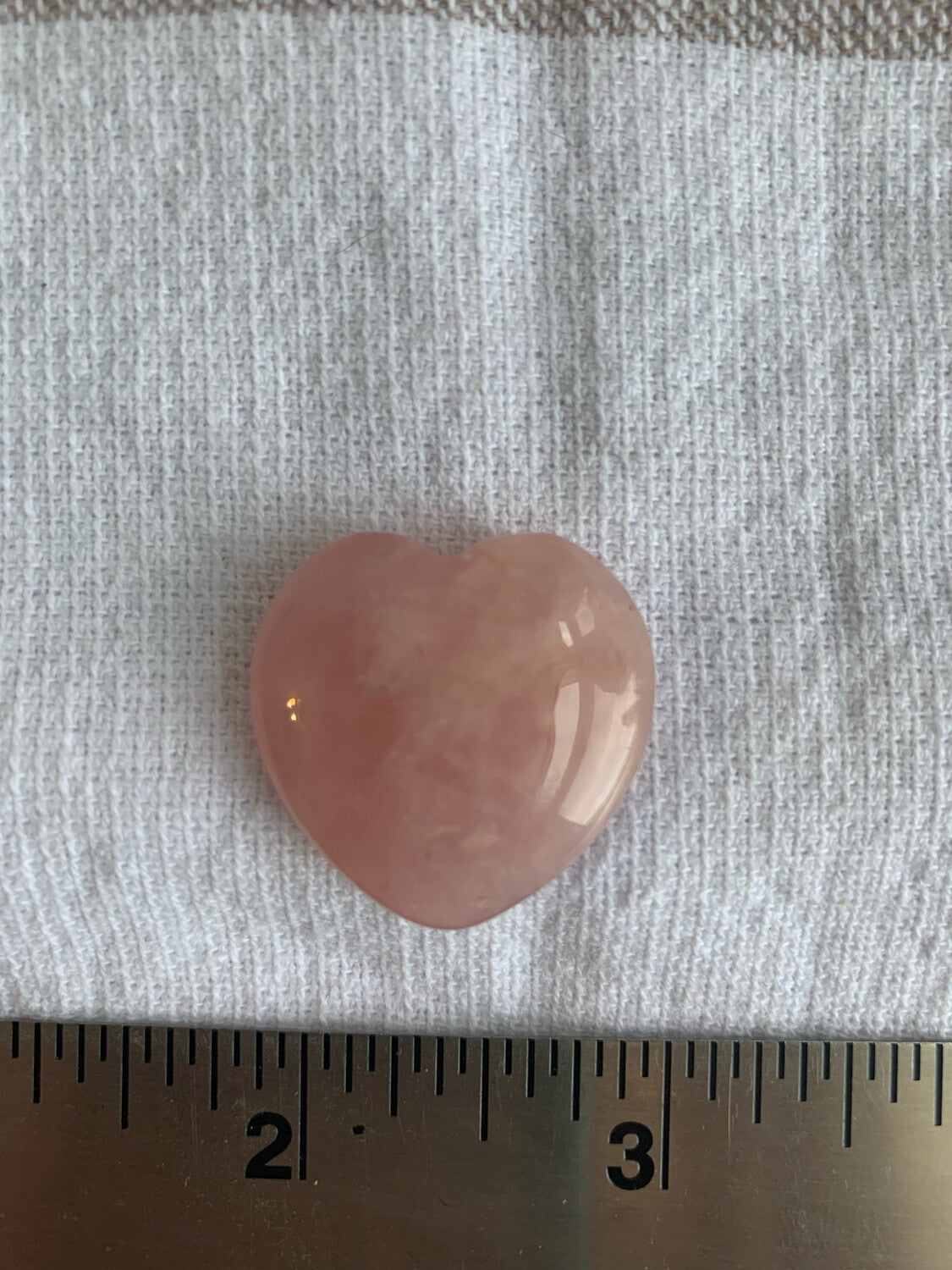Rose Quartz Stone Hearts, 1 inch